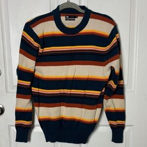 Le 31 Par Simons Men’s striped crew neck sweater 100% Cotton size Small